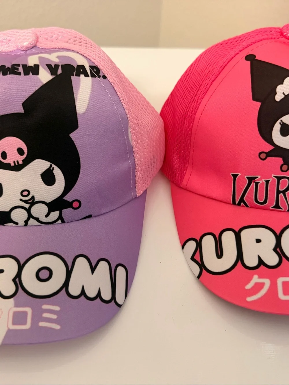 Kuromi Character Art girls Pink Baseball Cap in 2 different colors ( 2 Pack )